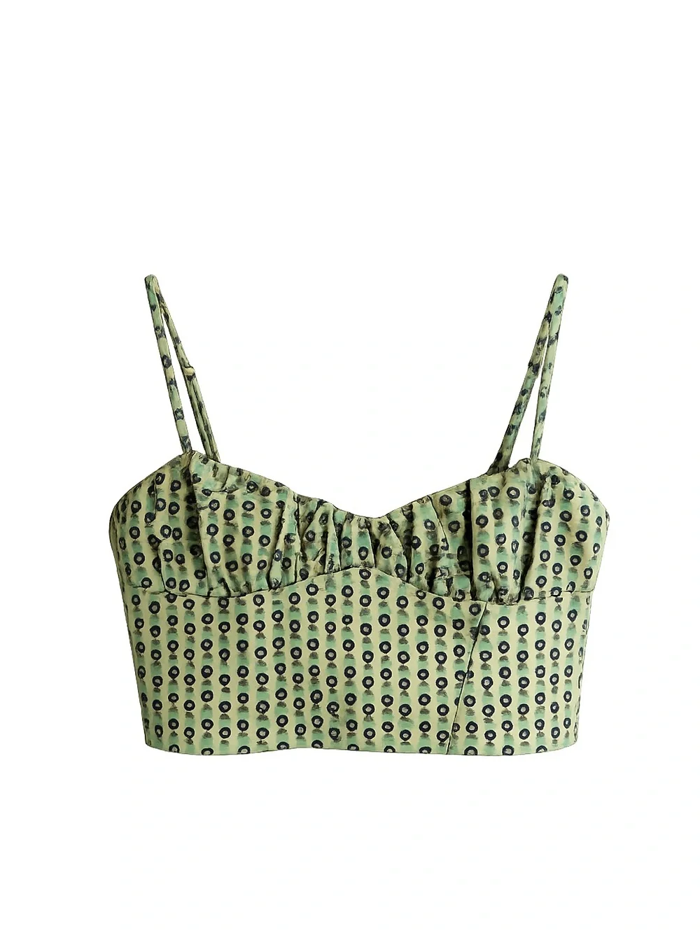 Zara Geometric Bustier Crop Top NWT - Picture 2 of 4